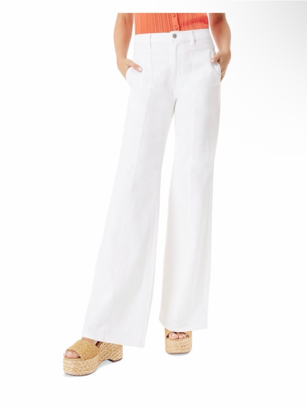 Sam Edelman White High Rise Flare Trouser Jean Size 27